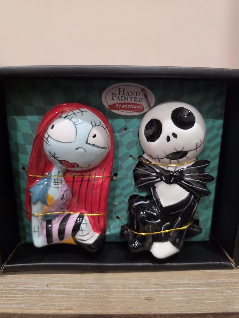 Nightmare Before Christmas Salt And Pepper Shakers. Hand Painted.